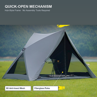 Tente de camping pliable à installation instantanée 1s, imperméable PU3000, abri solaire triangulaire occultant portable pour parc, plage, pique-nique - Vente en gros