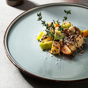 <span class=keywords><strong>Assiette</strong></span> Coupé en Céramique <span class=keywords><strong>Gris</strong></span> <span class=keywords><strong>Clair</strong></span> avec Glaçure Réactive, Qualité Commerciale, Personnalisable avec LOGO, en Porcelaine Fine, pour Restaurant - Product Image 2