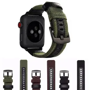 cinturón cierre de gancho Suppliers-Correa de lazo deportivo para Apple Watch 4 5 iWatch, 40mm, 44mm, correa de reloj tejida de nailon + cierre de gancho ajustable