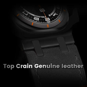 Bracelet de montre en cuir véritable élégant avec boucle à ardillon pour Samsung Watch Ultra 47 mm - Product Image 5