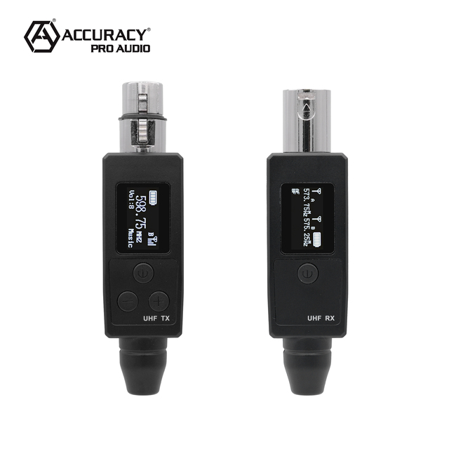 Accuracy Pro Audio UHF-MTU003 Wireless Microphone Transmitter and Receiver Plug-on Microphone Wireless System