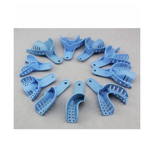 Plateaux d'impression jetables plateaux de matériel dentaire bleus - Product Image 1