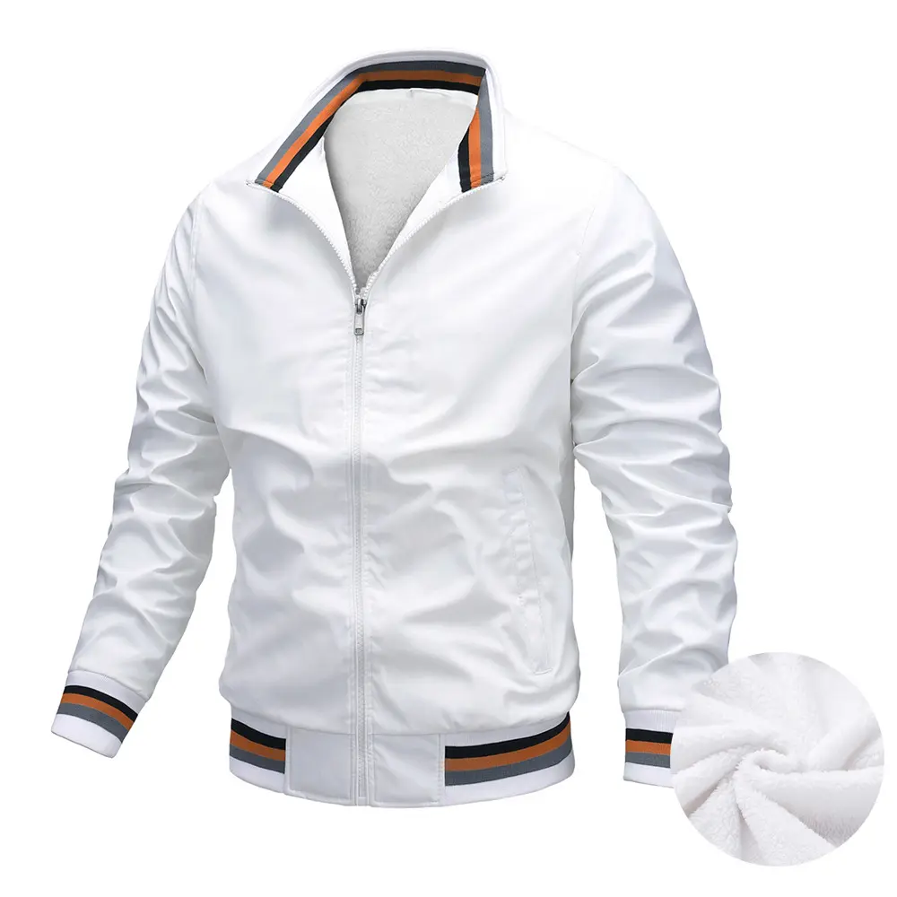 Pabrik Grosir Pakaian untuk Pria Jaket Bisbol Kustom Bomber Ritsleting Jaket Musim Dingin untuk Pria