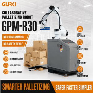 GURKI Automatic Low Cost Pick And Place Collaborative <strong>Robot</strong> Cobot Arm Palletizer For Milk Juice Production Line - Product Image 1