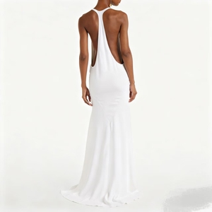 Abiti da sera eleganti vestiti bianchi da donna Sexy abiti da festa eleganti di alto compleanno taglie forti Maxi abiti da sera - Product Image 2