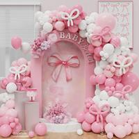 Kit d'arche de guirlande de ballons en latex pour anniversaire de filles, baby shower, révélation du sexe, décoration murale et fournitures de fête