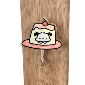 Cute Cartoon Acrylic <b>Hook</b> Round <b>Adhesive</b> For Doorway Dorm Bathroom No Drilling Required Small Gift - Product Image 4