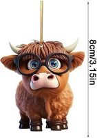 10 Pièces Adorables Ornements Décoratifs en Forme de Vache de Dessin Animé à Suspendre, Décoration DIY pour Sapin de Noël, Décoration d'Intérieur Adorable en Forme d'Animal, pour Voitures et Sacs à Dos