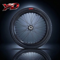 Ensemble de roues Supermoto de 17 pouces, moyeu en aluminium CNC noir, 36 rayons, pneus CST DOT pour vélo électrique Light Bee X