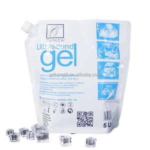 Pochettes en plastique PE jetables laminées personnalisées pour gel d'échographie médicale - Emballage vertical et portable - Product Image 1