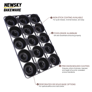 Fabriek Custom Alusteel 400*600*45Mm 15 Stuk <span class=keywords><strong>Donut</strong></span> Bakvorm Voor Commerciële Bakkerij Oven - Product Image 3