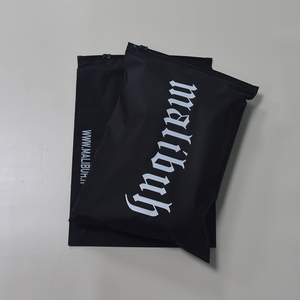 Custom Frosted Zipper Bags Resealable PE <b>Plastic</b> Clothing <b>Packaging</b> Bags for Garment T-shirt Socks - Product Image 4