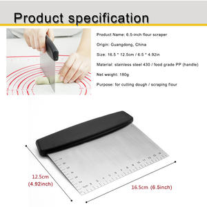 Beeman - Las Mejores Herramientas para Hornear, Espátula para Repostería <span class=keywords><strong>de</strong></span> Acero Inoxidable <span class=keywords><strong>de</strong></span> 6.5 Pulgadas, Cortador <span class=keywords><strong>de</strong></span> Masa, Herramienta <span class=keywords><strong>de</strong></span> Metal Duradera - Product Image 4
