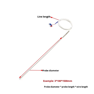 WZPK-191 Sensor Suhu Tahan Panas Berlapis Baja Tipe PT100/PT1000 <span class=keywords><strong>Probe</strong></span> Lentur Tiga-Kabel Dapat Disesuaikan Tersedia Dukungan Kustomisasi - Product Image 5