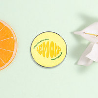 Spedizione Diretta di Badge Rotondi Personalizzati Stampati, Spille Personalizzate con Cartoni Animati, Citazioni Ispiratrici, Figure di Animali e Piante