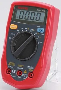 TECPEL DMM 135B 3 1/2 หลัก 1,999 หน่วย เครื่องทดสอบสำหรับใช้งานในอุตสาหกรรม ตัวบ่งชี้แบตเตอรี่ต่ำ 0-250V/0-10A - Product Image 5
