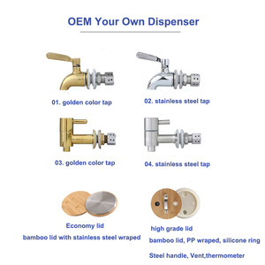 100 Phần Trăm Thực Phẩm Cấp Cao Borosilicate Đồ Uống Thủy Tinh Với Tap Glass Đồ Uống Nóng Lạnh - Product Image 3