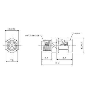 Adaptateurs coaxiaux en gros conformes aux normes environnementales Adaptateur RF durable OEM - Product Image 1