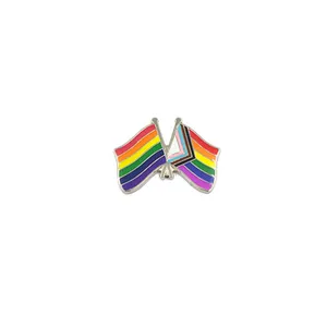 Factory Hot Sale Custom Metal Gift Blank Cute Anime Rainbow Gay Badge Pride Heart Flag Hard Enamel Pin Set For LGBT Lapel Pin