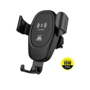 Alta Qualidade Fast Wireless Mobile Phone Charger Stand Top Venda Novo para Carro Preto USB Personalizado