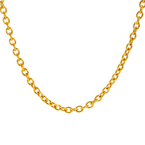 Zogxin Fashion Titanium Steel Chain Necklace Gold Color Daily Wear Unisex Accessory Geometric Design O-Chain Style - Product Image 5