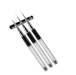Pinceau de précision pour nail art à manche diamant, faible MOQ, pour la peinture de lignes fines sur vernis gel et la conception de manucure - Product Image 1