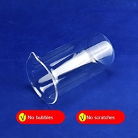 Gobelet/Verre en quartz fondu SiO2 de pureté 99,99 %, résistant à la chaleur, transparent, pour usage en laboratoire et semi-conducteurs, tailles personnalisées, 1100°C, thermique