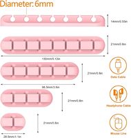 Clips de câble en silicone, organisateur de câbles de bureau, clips de câble de bureau pour tous vos ordinateurs, appareils électriques, câbles de charge ou de souris