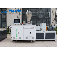 Machine d'extrusion de plastique à double vis conique Andaz, machine d'extrusion de panneaux en PVC WPC