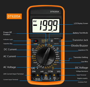 Multimetro Digitale Tascabile Aismartlink DT9205A - Consegna Rapida e Personalizzazione Supportata - Product Image 3