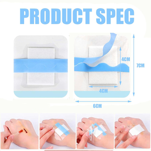 Pansement médical à film transparent avec tampon Bandages adhésifs imperméables Film barrière de couverture de plaie chirurgicale - Product Image 1