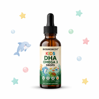 Gouttes liquides de DHA Oméga 3 pour enfants 60 ml Vegan Soutien cérébral, visuel et immunitaire pour les enfants Vente en gros