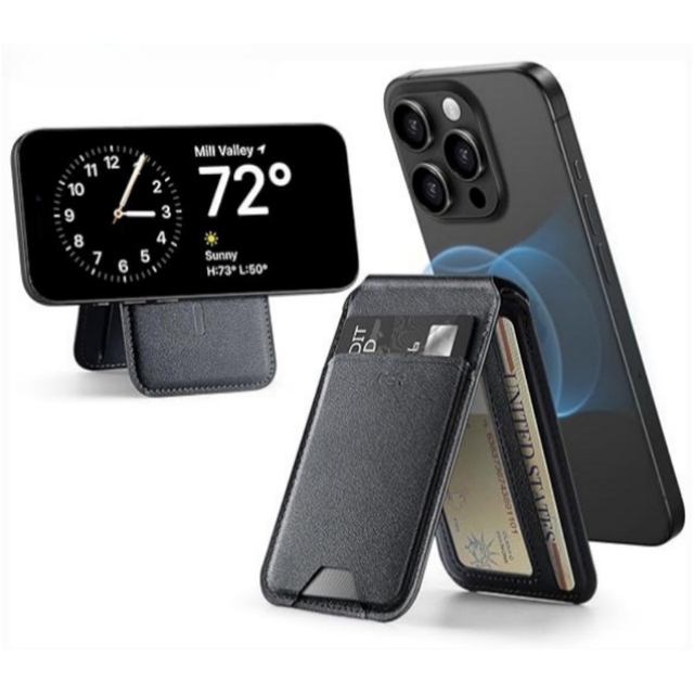 Men Leather Phone Magsafe Support Stand Wallet Magnetic Phone case Slim Credit Card Holder for iPhone 17/16/15/14 /13/12 Pro Max