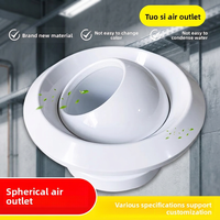 Diffuseur d'air sphérique en alliage d'aluminium anti-condensation pour système de climatisation centralisée commerciale à injection d'air frais à distance