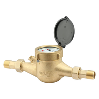 Watflow DN20 3/4 \ "NPT Laiton Multi-Jet Horizontal Compteur D'eau Protection IP67 Débitmètre D'eau Froide pour Usage De Jardin Non Potable