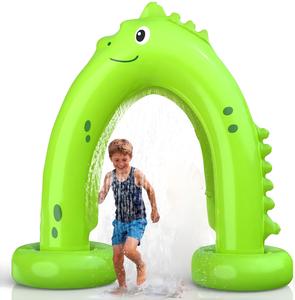 Arco de Dinosaurio Inflable con Aspersor para Niños, Material de PVC Grueso y Duradero, Diversión Acuática al Aire Libre - Product Image 1