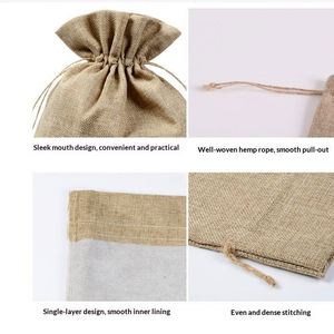 Bolsa de Lino de Yute con Cordón y Aroma Antiguo para Empaque de Collares/Colgantes, Almacenamiento de Regalos de Verano en Varios Tamaños - Product Image 4