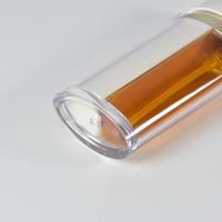 Flacon de sérum en plastique recyclable à double compartiment, sérigraphié, couleur personnalisée, 15 ml*2, 25 ml*2, pour soins de la peau