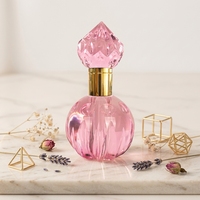 Botella de Perfume de Cristal Rectangular de Lujo Personalizada con Grabado Temático de Amor, Diseño de Fácil Apertura, Fragancia Elegante para Mujer
