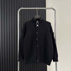 Knitted <b>Cardigan</b> 100% Cotton Warm Knitted Stretch Oversized Stone Button for <b>Men</b> - Product Image 2