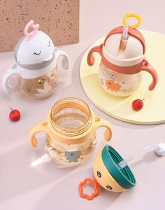 Tazza di acqua per bambini con paglia portatile per bambini di un anno-vecchio bambino scala tazza di acqua potabile per bambini - Product Image 6