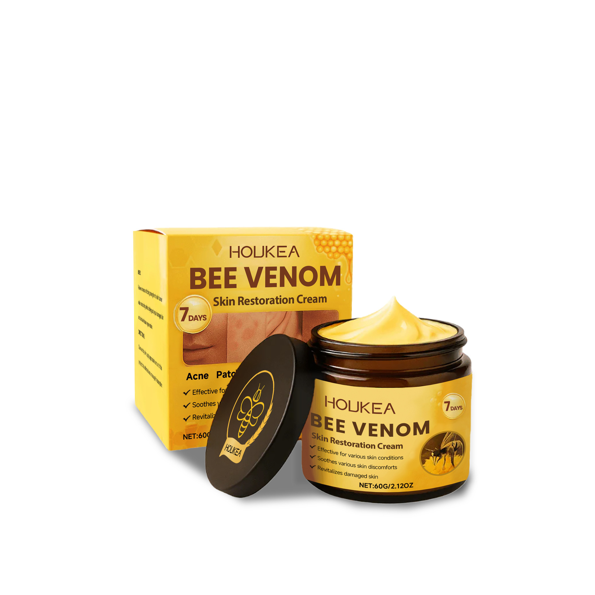 Crème pour le visage au venin d'abeille