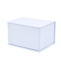 Boîte cadeau rigide blanche portable haut de gamme personnalisée avec couvercle à charnière, impression sérigraphique, emballage en carton de luxe pour bijoux et cosmétiques