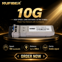 Module émetteur-récepteur optique IP SFP+ LR 10G NUFIBER avec port LC pour transmission SMF 1310nm