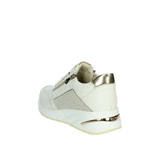 Sneakers da Donna Keys K-10553 Bianco Oro in Tela, Scarpe Trendy - Product Image 2