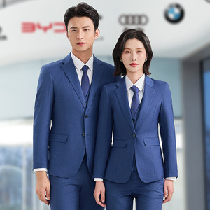 Unisex Business Suits For Work Polyester 80.9% Conventional Thickness With Label 4S Store Sales Managers - Product Image 3