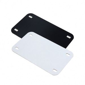 Plaques d'immatriculation de voiture en aluminium personnalisées par sublimation, taille sur mesure, États-Unis et Canada, 15 x 30 cm, étiquettes métalliques blanches, thème lettres pour souvenirs - Product Image 3