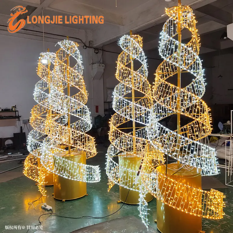 H:3.5M Outdoor Waterproof 3D Landscape light Giant Christmas decoration Motif Light For Christmas tree