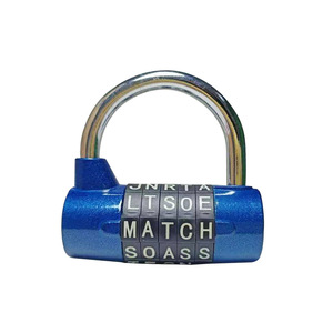 Cadenas à combinaison 5 chiffres en alliage de zinc bleu pour casier de gym, porte d'entrepôt - Product Image 1