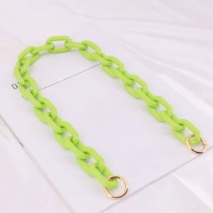 สายสร้อยอะคริลิคหลากสีสดใสพร้อมห่วงทองสำหรับกระเป๋าแฟชั่นอเนกประสงค์อุปกรณ์เสริมโซ่สำหรับเปลี่ยนกระเป๋า - Product Image 6